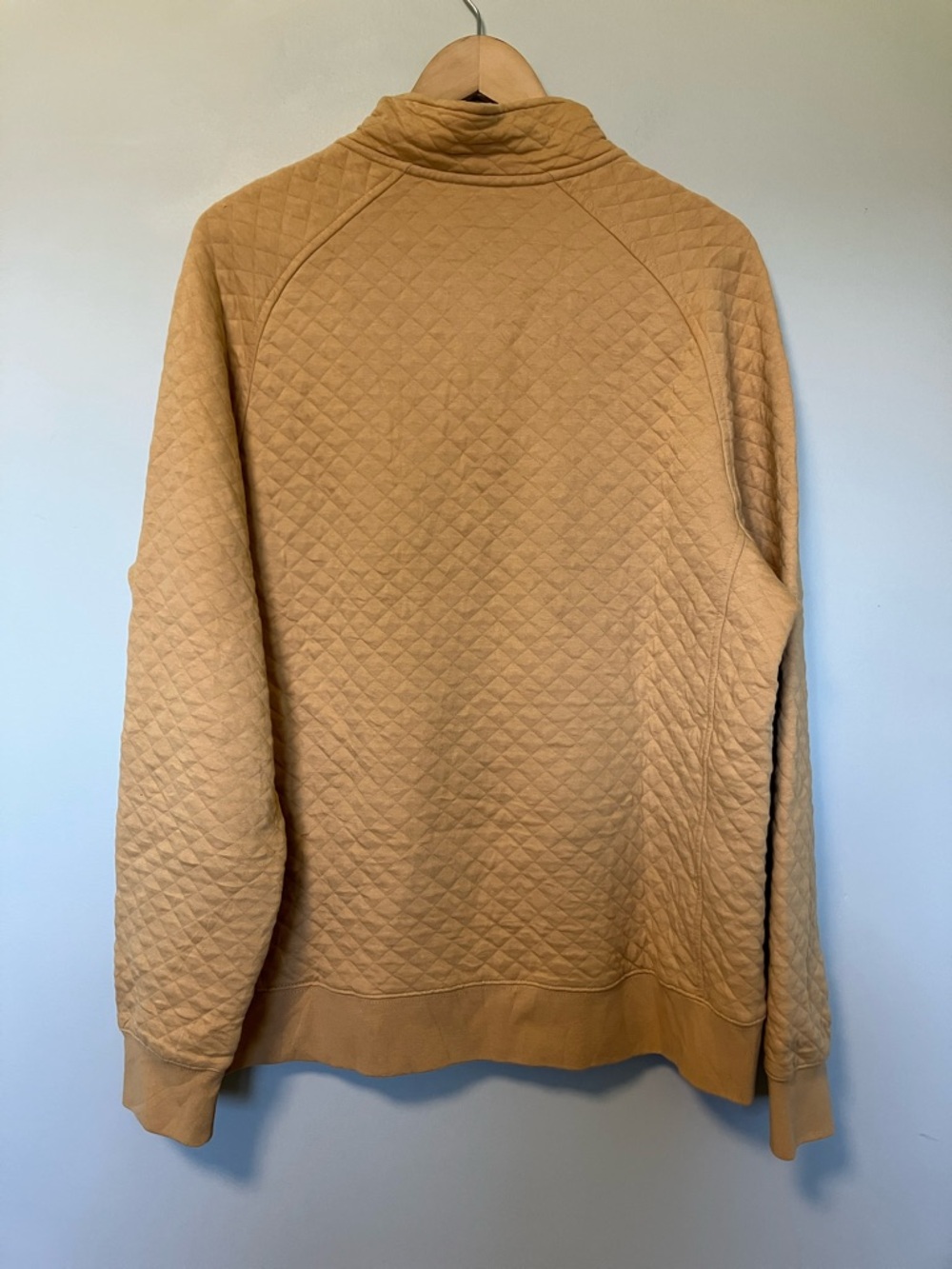 L.L. Bean Quilted Snap-Placket Pullover in Golden Tan - Picture 8 of 9